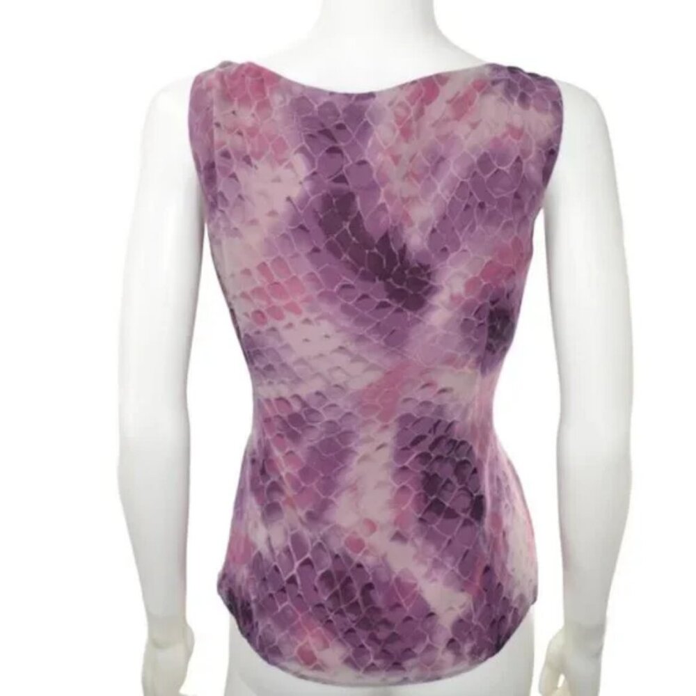 Lafayette Purple Pink Snakeskin Python Print Pure… - image 4